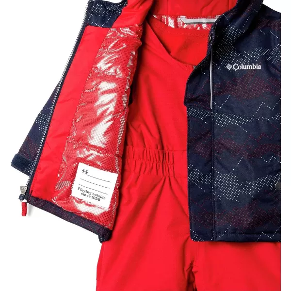 Columbia Boys Buga SetCollegiate Navy Dotscape PrintMountain Red