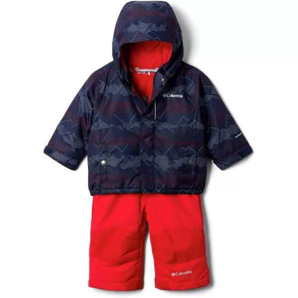 Columbia Boys Buga SetCollegiate Navy Dotscape PrintMountain Red