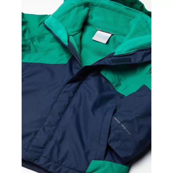 Columbia Boys Bugaboo II Fleece Interchange JacketCollegiate NavyEmerald Green