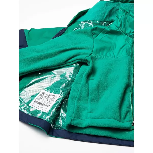 Columbia Boys Bugaboo II Fleece Interchange JacketCollegiate NavyEmerald Green