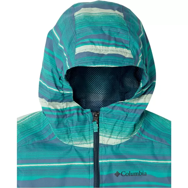 Columbia Boys Glennaker Springs JacketBright Aqua Horizons Stripe