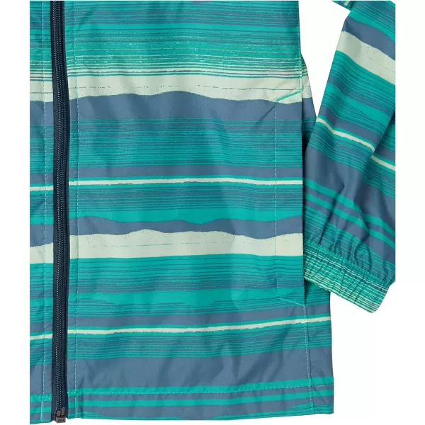 Columbia Boys Glennaker Springs JacketBright Aqua Horizons Stripe