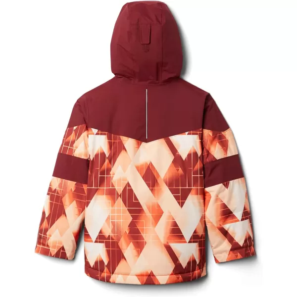 Columbia Boys Mighty Mogul Ii JacketTangy Orange Geo MountainRed Jasper