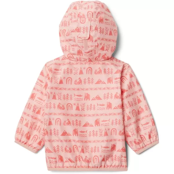 Columbia Boys Mini Pixel Grabber Ii Wind JacketPink Sand Camp Hieroglyphs