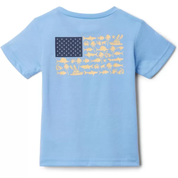 Columbia Boys PFG Short Sleeve Graphic TeeWhite CapPfg Boys Fish Flag Graphic