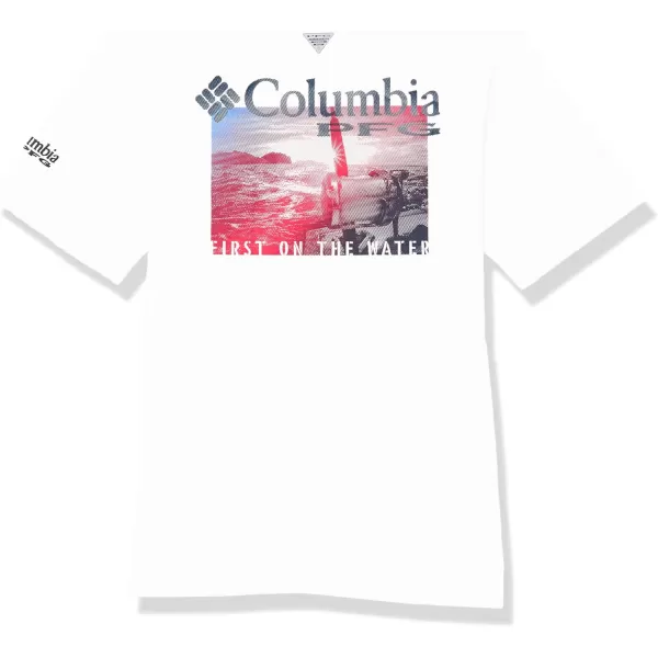 Columbia Boys PFG Short Sleeve Graphic TeeWhitePfg Sunrise Salt Graphic