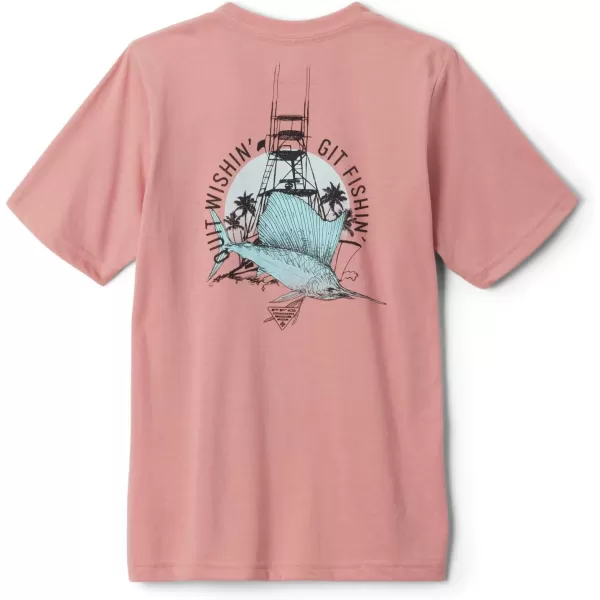 Columbia Boys PFG Short Sleeve Seasonal Graphic TeeSandalwood PinkSail Tower Graphic