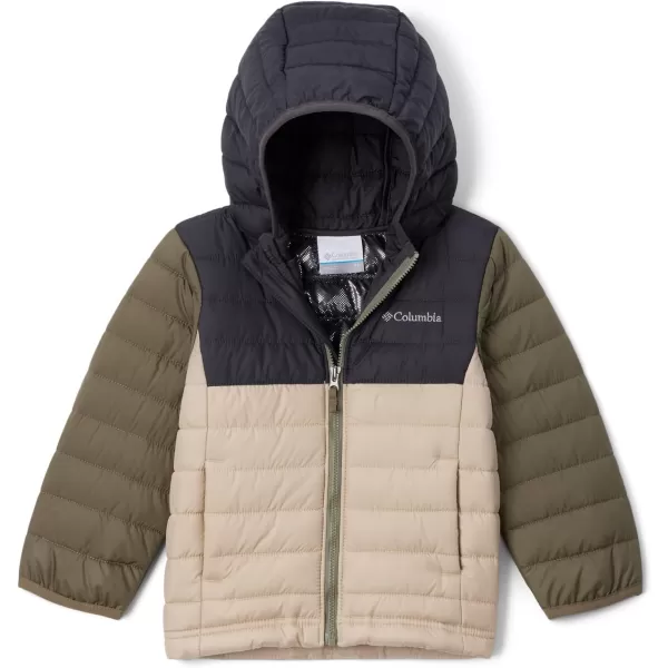 Columbia Boys Powder Lite Hooded JacketAncient FossilSharkStone Green