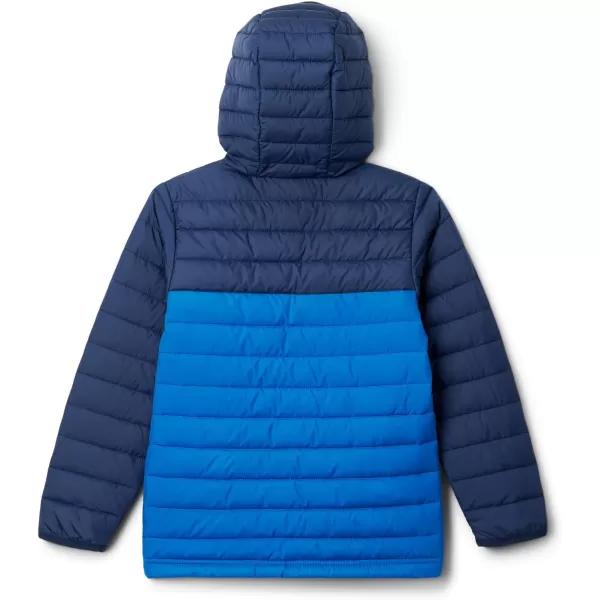 Columbia Boys Powder Lite Hooded JacketBright IndigoCollegiate Navy