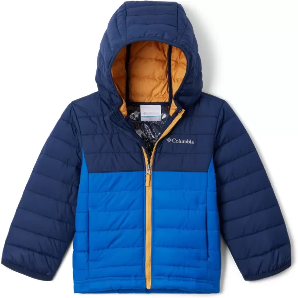 Columbia Boys Powder Lite Hooded JacketBright IndigoCollegiate Navy