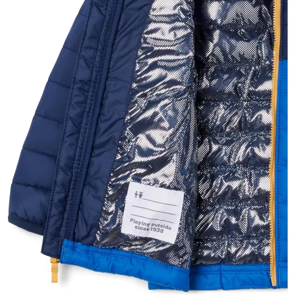 Columbia Boys Powder Lite Hooded JacketBright IndigoCollegiate Navy