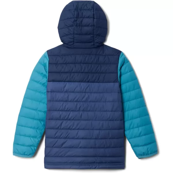 Columbia Boys Powder Lite Hooded JacketDark MountainCollegiate NavyShasta