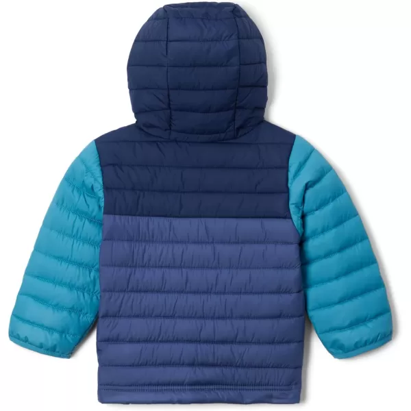 Columbia Boys Powder Lite Hooded JacketDark MountainCollegiate NavyShasta