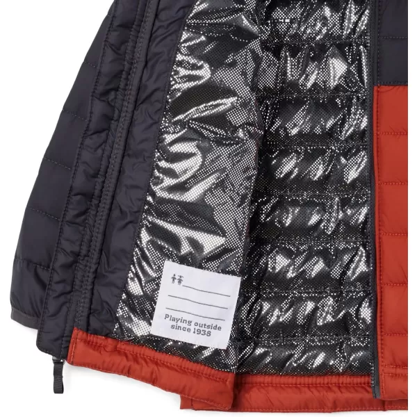 Columbia Boys Powder Lite Hooded JacketWarp RedShark