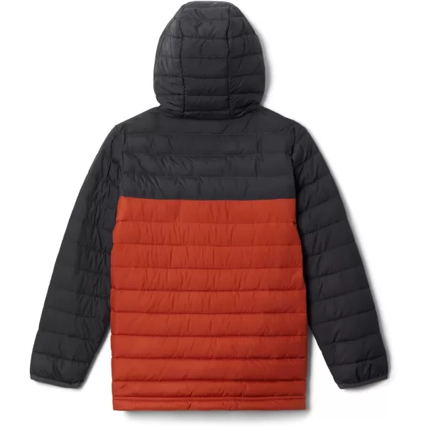 Columbia Boys Powder Lite Hooded JacketWarp RedShark