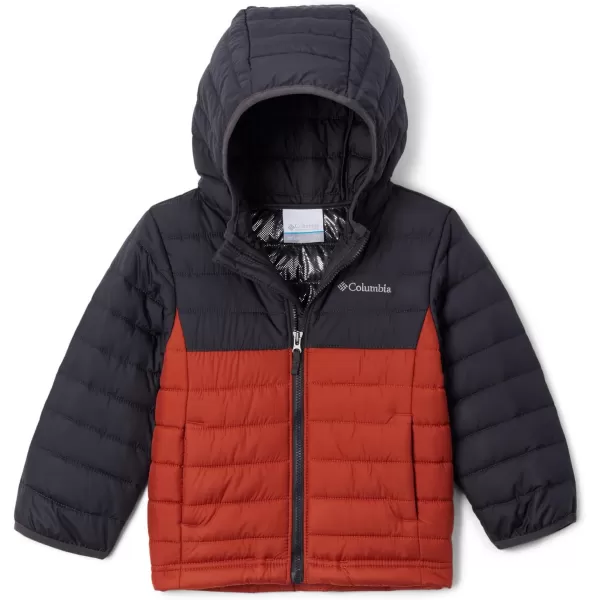 Columbia Boys Powder Lite Hooded JacketWarp RedShark