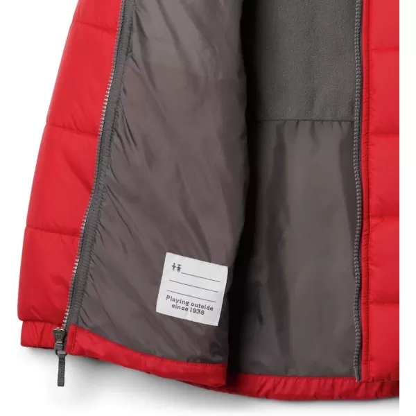 Columbia Boys Puffect II Puffer Full Zip Water Resistant InsulatedMountain RedCity Grey