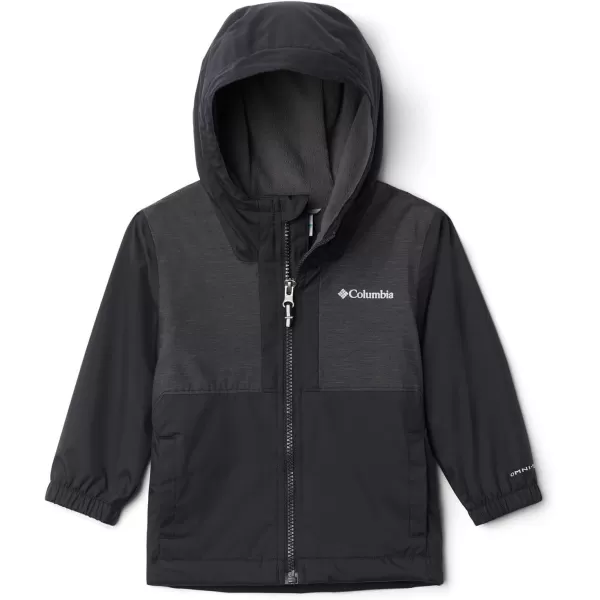 Columbia Boys Rainy Trails Fleece Lined JacketBlackBlack Slub