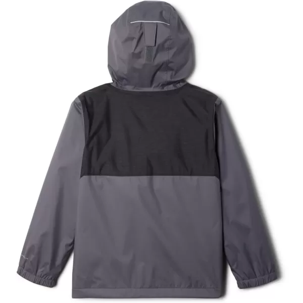 Columbia Boys Rainy Trails Fleece Lined JacketCity GreyBlack Slub