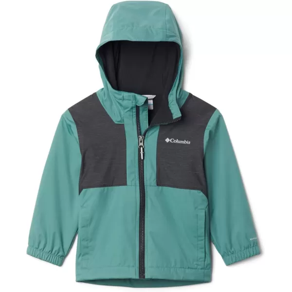 Columbia Boys Rainy Trails Fleece Lined JacketThyme GreenBlack Slub