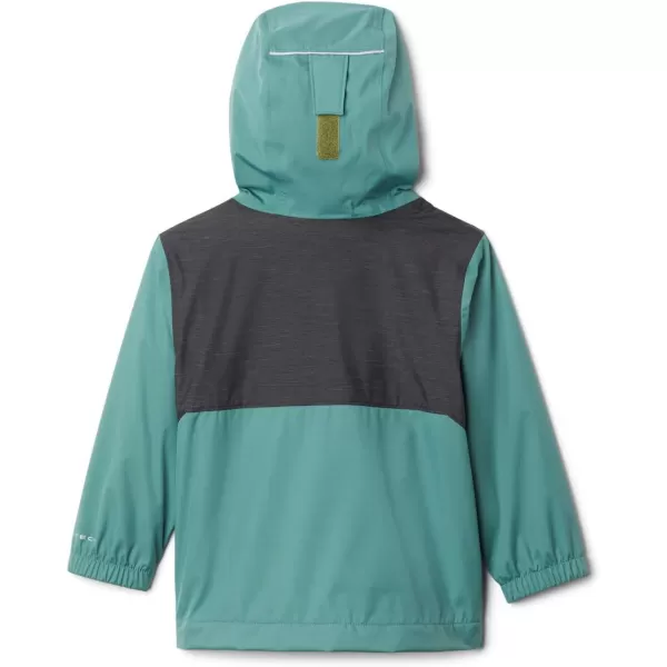 Columbia Boys Rainy Trails Fleece Lined JacketThyme GreenBlack Slub