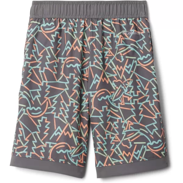 Columbia Boys Sandy Shores Boardshort MoistureWicking UV Sun ProtectionCity Grey Camptastic