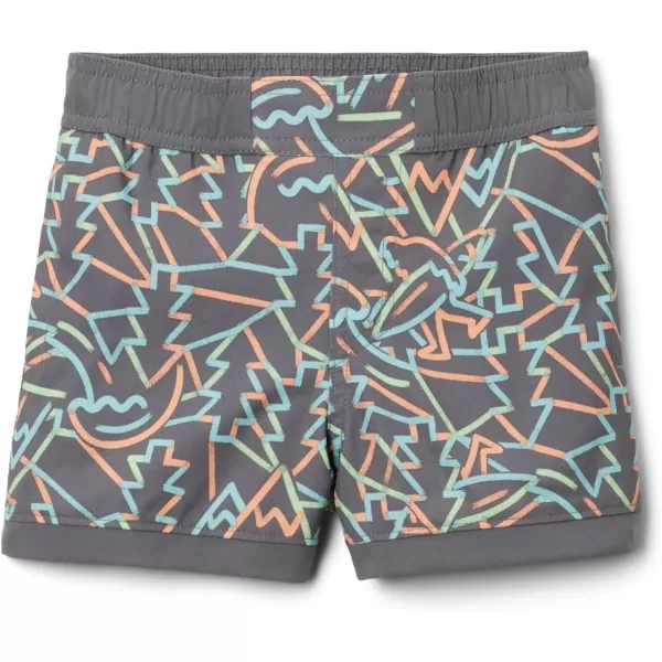 Columbia Boys Sandy Shores Boardshort MoistureWicking UV Sun ProtectionCity Grey Camptastic