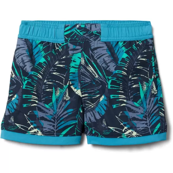 Columbia Boys Sandy Shores Boardshort MoistureWicking UV Sun ProtectionCollegiate Navy King Palms