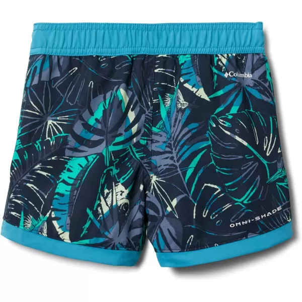 Columbia Boys Sandy Shores Boardshort MoistureWicking UV Sun ProtectionCollegiate Navy King Palms