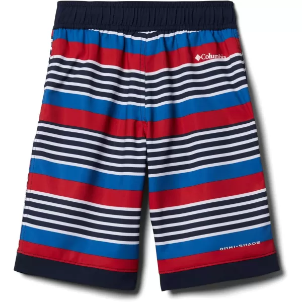 Columbia Boys Sandy Shores Boardshort MoistureWicking UV Sun ProtectionCollegiate Navy Milo Stripe