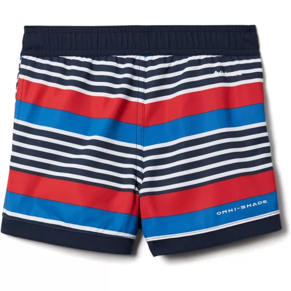 Columbia Boys Sandy Shores Boardshort MoistureWicking UV Sun ProtectionCollegiate Navy Milo Stripe