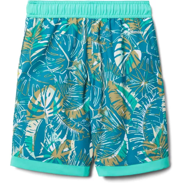 Columbia Boys Sandy Shores Boardshort MoistureWicking UV Sun ProtectionDeep Marine King Palms