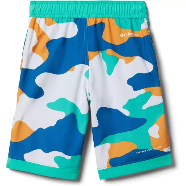 Columbia Boys Sandy Shores Boardshort MoistureWicking UV Sun ProtectionElectric Turquoise Mod Camo