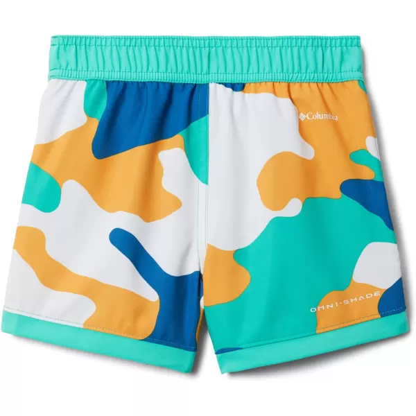 Columbia Boys Sandy Shores Boardshort MoistureWicking UV Sun ProtectionElectric Turquoise Mod Camo