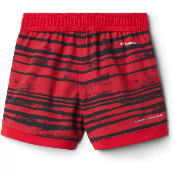 Columbia Boys Sandy Shores Boardshort MoistureWicking UV Sun ProtectionMountain Red Texture Stripe