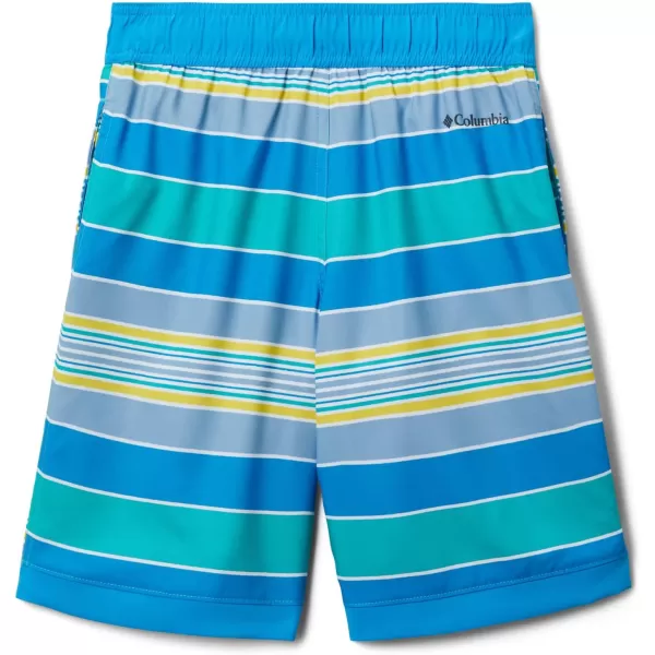 Columbia Boys Sandy Shores BoardshortBright Aqua Danby StripeCompass Blue