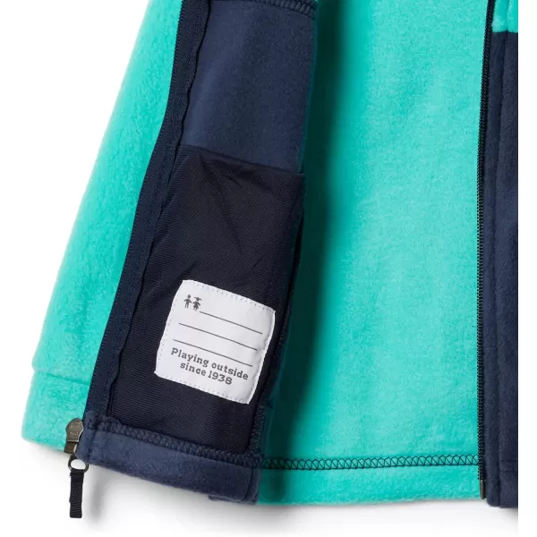 Columbia Boys Steens Mt Ii FleeceCollegiate Navy Electric Turquoise