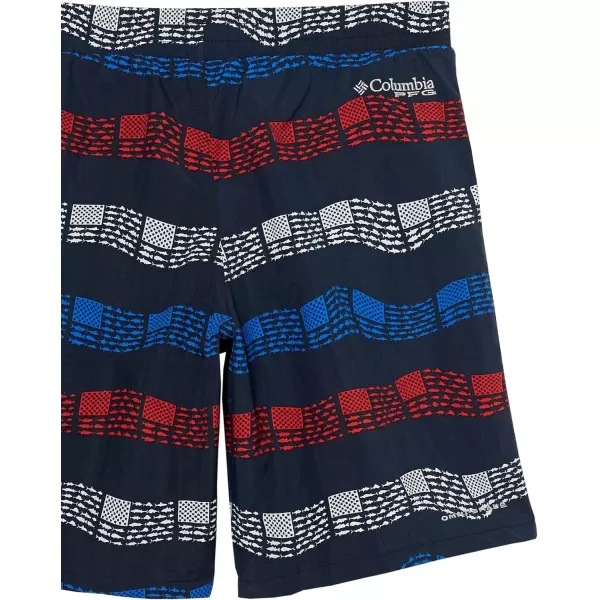 Columbia Boys Super Backcast ShortCollegiate Navy Flag Stripe