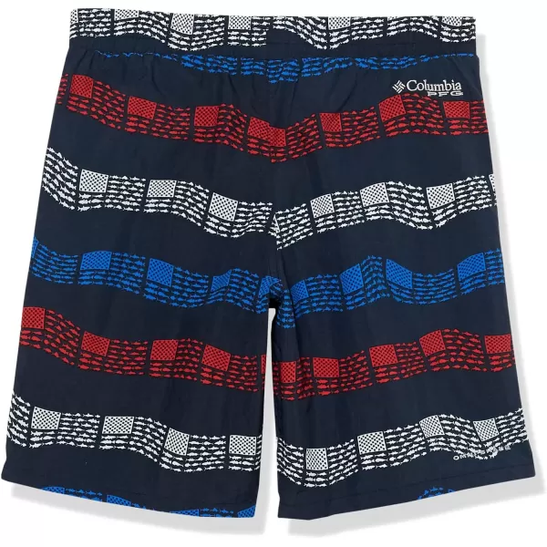 Columbia Boys Super Backcast ShortCollegiate Navy Flag Stripe