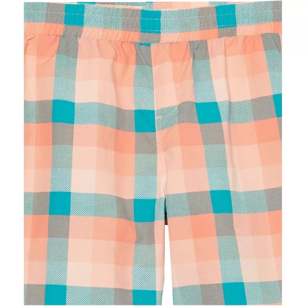 Columbia Boys Super Backcast ShortLight Coral Mid Gingham