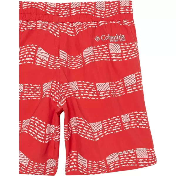 Columbia Boys Super Backcast ShortRed Spark Flag Stripe