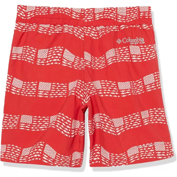 Columbia Boys Super Backcast ShortRed Spark Flag Stripe