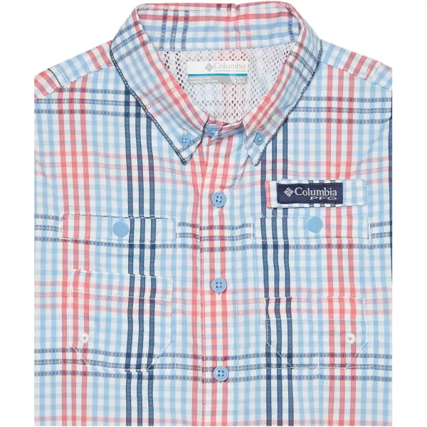 Columbia Boys Super Tamiami Short Sleeve ShirtAgate Blue Blanket Gingham