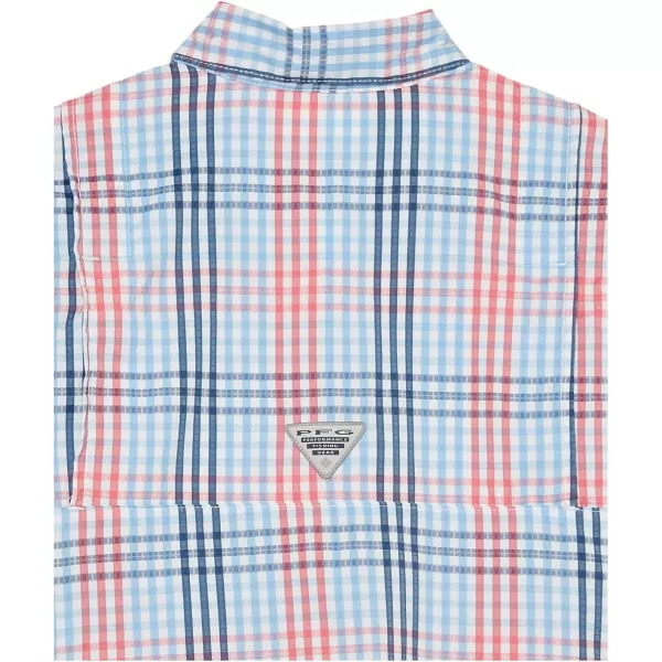 Columbia Boys Super Tamiami Short Sleeve ShirtAgate Blue Blanket Gingham