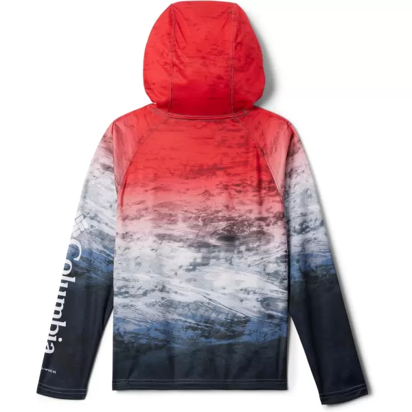 Columbia Boys Super Terminal Tackle HoodieRed Spark Deepsea Fade