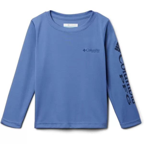 Columbia Boys Terminal Tackle Long Sleeve TeeBluebellCollegiate Navy Logo