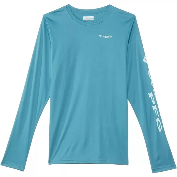 Columbia Boys Terminal Tackle Long Sleeve TeeCanyon BlueIcy Morn Logo
