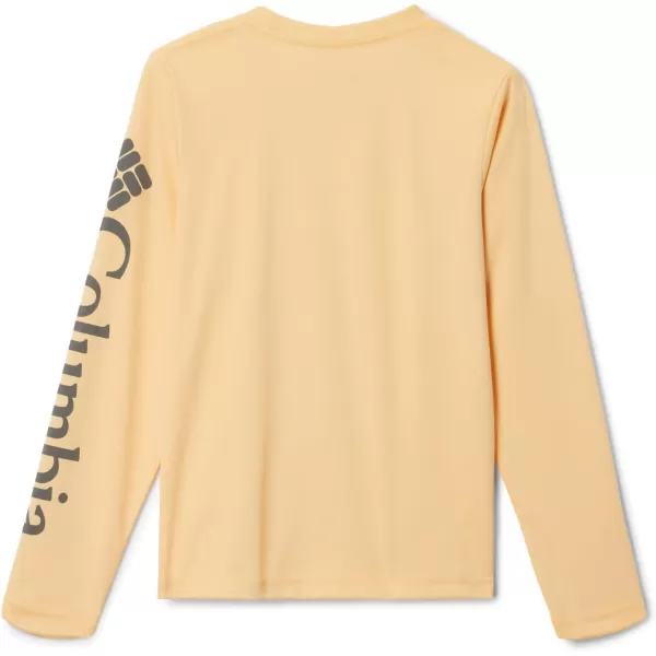 Columbia Boys Terminal Tackle Long Sleeve TeeCocoa ButterCity Grey Logo