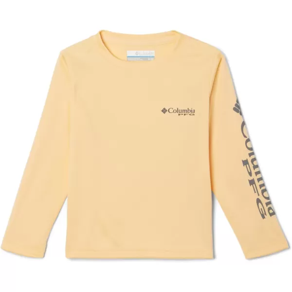 Columbia Boys Terminal Tackle Long Sleeve TeeCocoa ButterCity Grey Logo