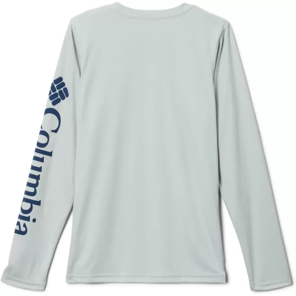 Columbia Boys Terminal Tackle Long Sleeve TeeCool GreenCarbon Logo